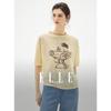 ELLE Graffiti Print Knit Short Sleeve Top