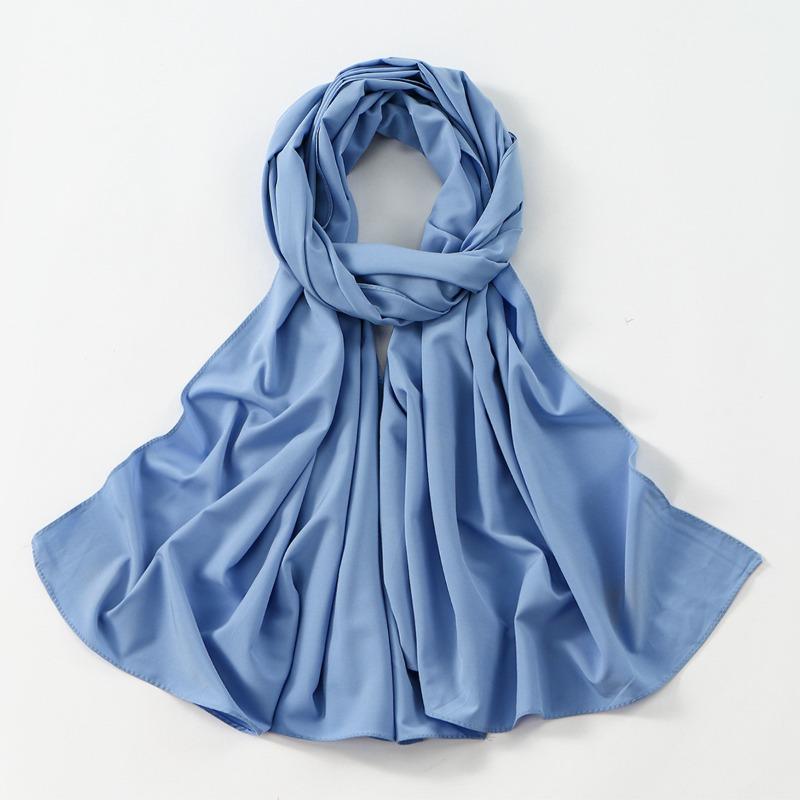 Novo lenço feminino versátil de cor sólida mais vendido, lenço longo moderno, macio, respirável e simples para cabeça/xale/bolsa