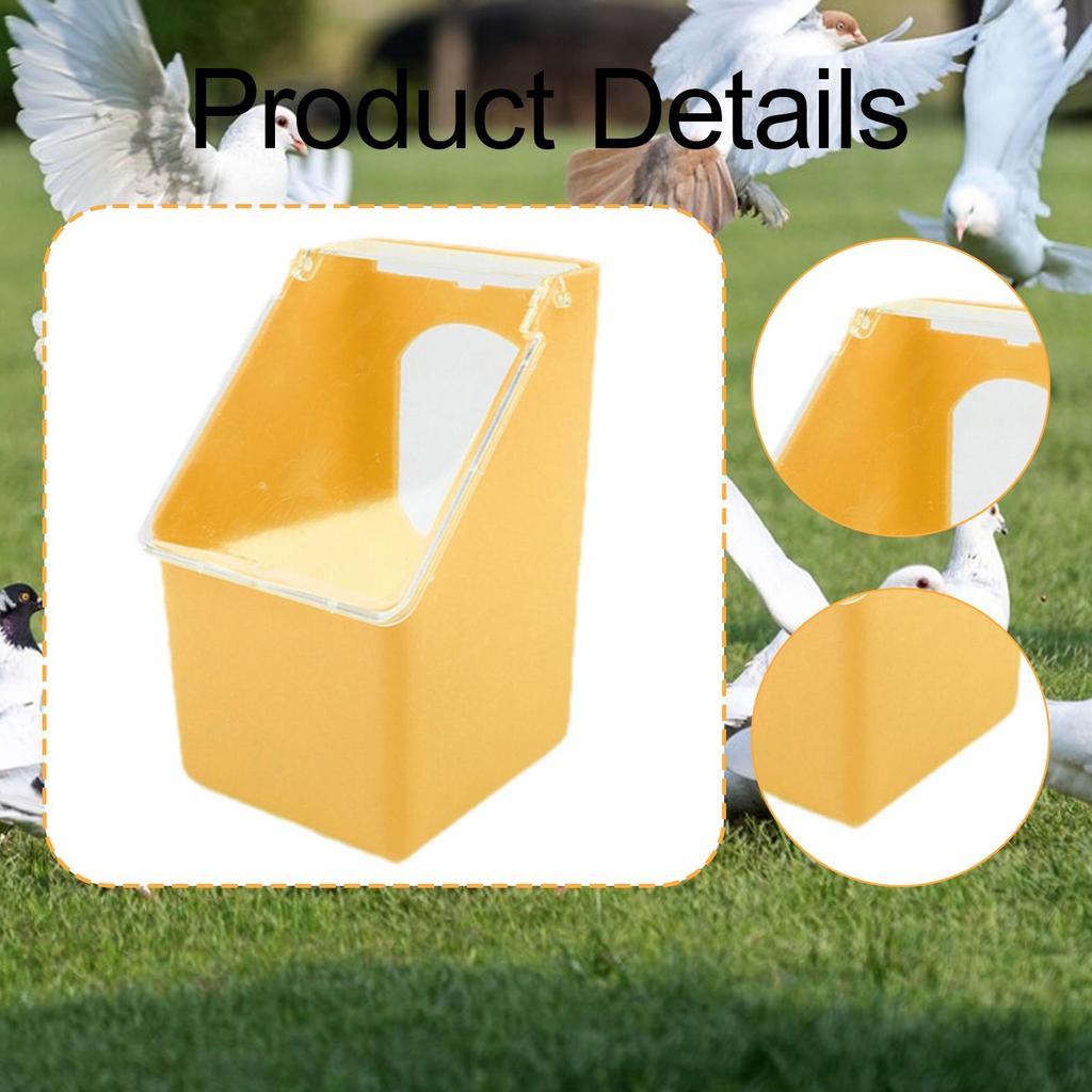 Transparent Bird Feeder Cage Mount Water Food Holder for Pigeon Parakeet Parrot Small Birds Supplies