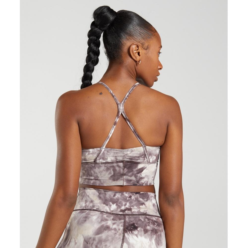 Gymshark Sutien Sport Lung Elevate Maro Ciment Vopsit prin Pulverizare B3a7b Nbqr