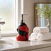 200ml Dispensing Bottle, Smooth Foaming Artistic Black Red Design Soap Bottle, Large Capacity Soap Dispenser for Bathroom Decor