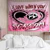 1PC Ghostface Greetings Poster K-pop music group Tapestry Accessories for Bedroom,Livingroom, dormitory Room Wall Decor Fan Birthday Gifts