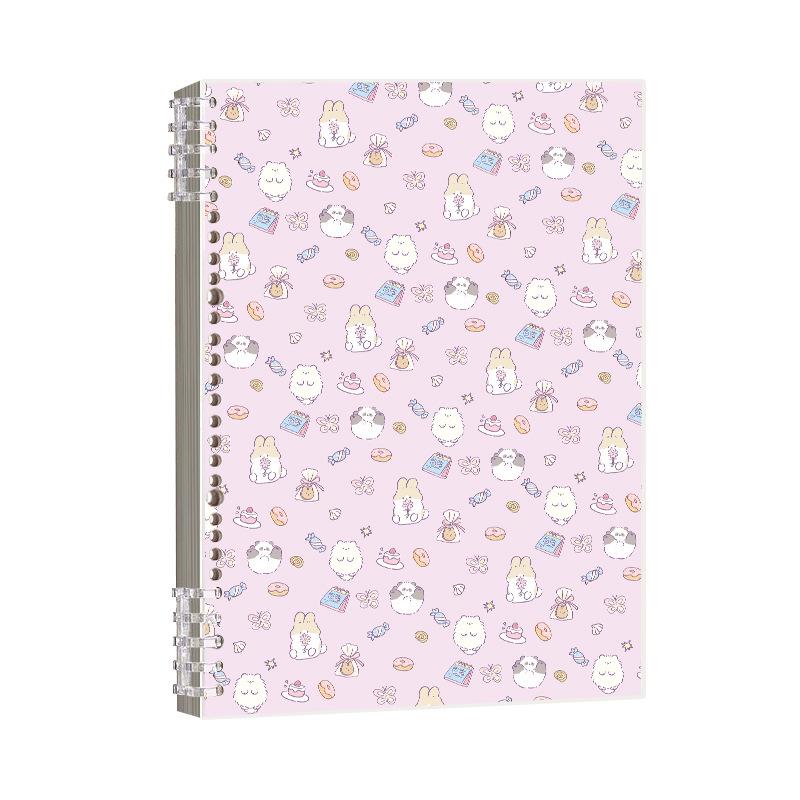 A5 Cream Puff Loose-Leaf English Notebook—Detachable, Thickened, Four-Line/Three-Grid for Junior & Senior High Students