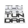 3D Glossy Black Silver Letters For TUNDRA Trunk Emblem Badge Stickers Car Accessories Modified Car Sticker FE6