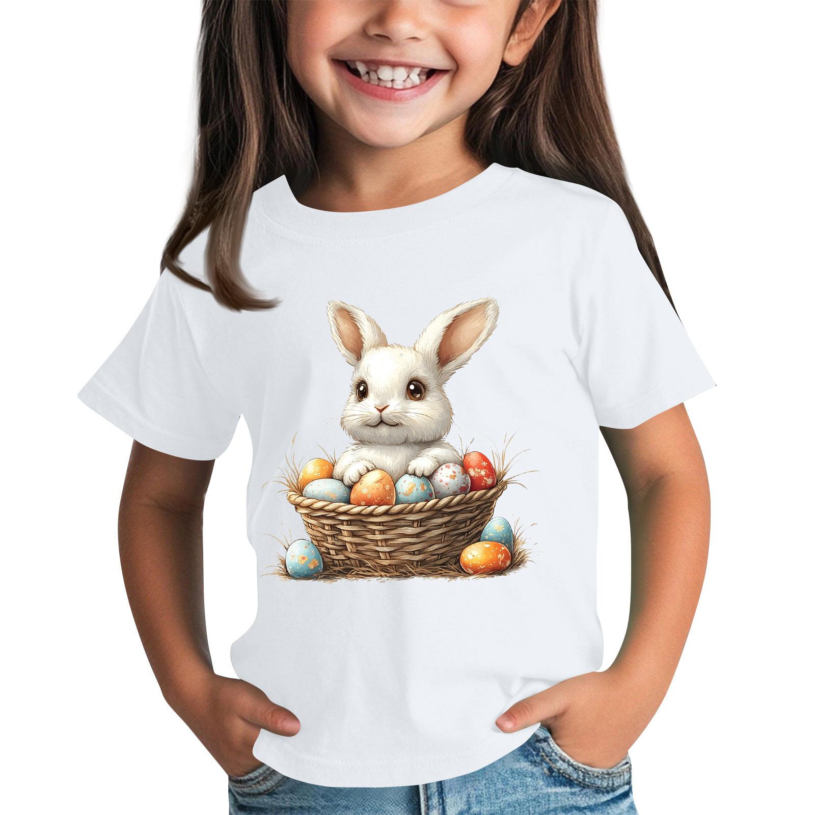 

Детская футболка с коротким рукавом и принтом животных, повседневный топ 160 белый