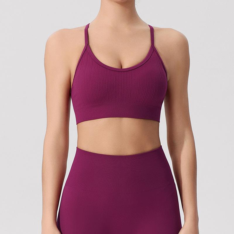 Yuka Lian Mei Women's High-Intensity Shockproof Yoga Vest with Built-in Bra