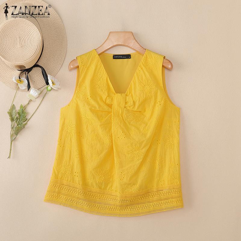 ZANZEA Women Casual V-Neck Summer Sleeveless Tank Tops