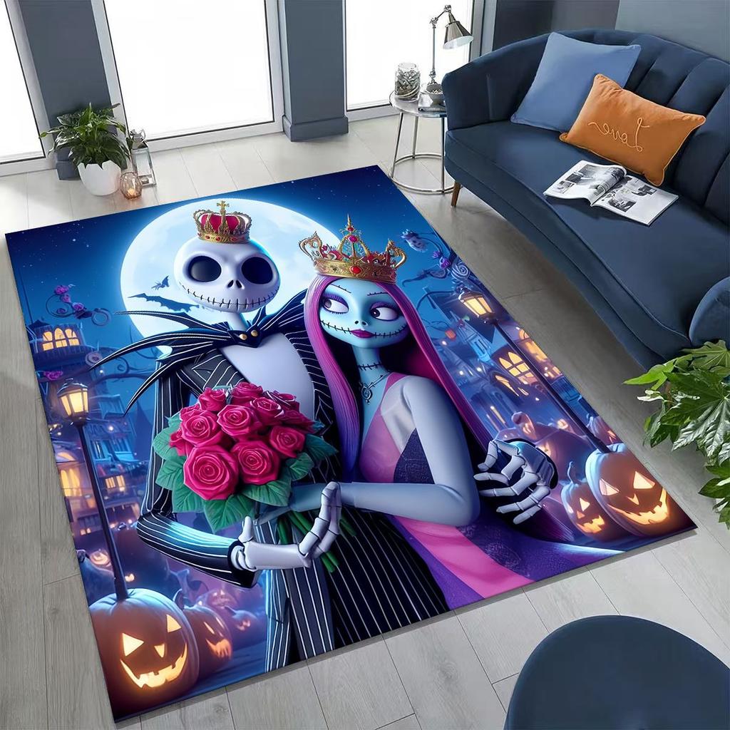 2026 New The Nightmare Before Christmas Jack Cartoo Rug for Bedroom Living Room Sofa Home Doormat Decor, Kid Non-slip Floor Mat