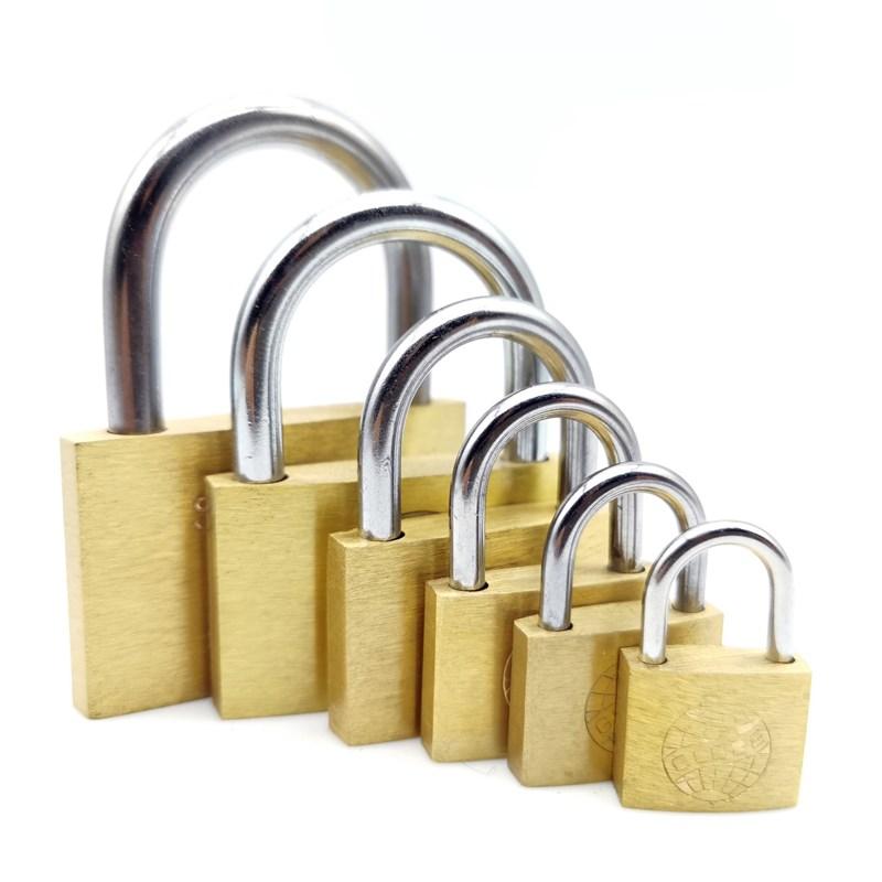 2Pcs Same Key Keyed Padlock Copper Padlock Wolf Head Brass Locks Door Locks  32mm 38mm 50MM Not Rust Lock Core With 2 Keys