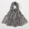 Fashion Cotton Viscose Scarf Wrinkle Plaid Pom Pom Fringe Shawls and Wraps Autumn Echarpe Pashmina Bufanda Muslim Sjaal 180*70Cm