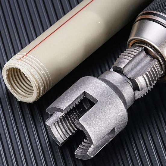 Integrated Internal External Pipe Threading Tool Rust-Resistant Multipurpose PVC Pipe Threader Electric Drill Accessory