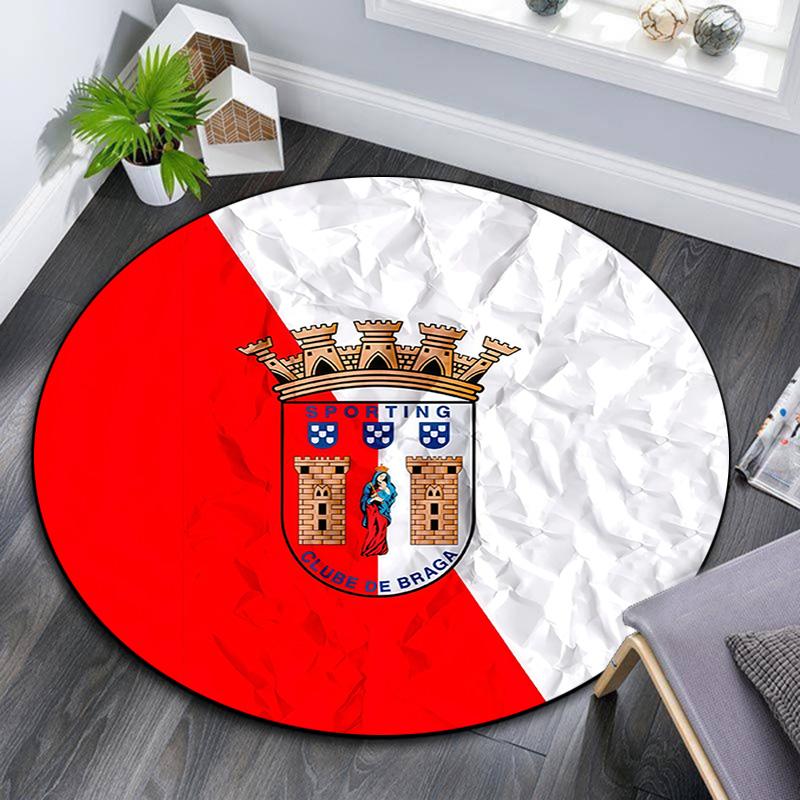 SC Braga Round Area Rug,Carpet Rug for Living Room Bedroom Sofa Playroom Decor,Non-slip Floor Mat