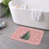 1 Stück Anti-Ermüdungs-Küchenteppiche, weihnachtlicher rosa Baumdruck, wasserdichte, rutschfeste, dick gepolsterte Küchenmatte, strapazierfähige, bequeme Stehmatte für die Küche
