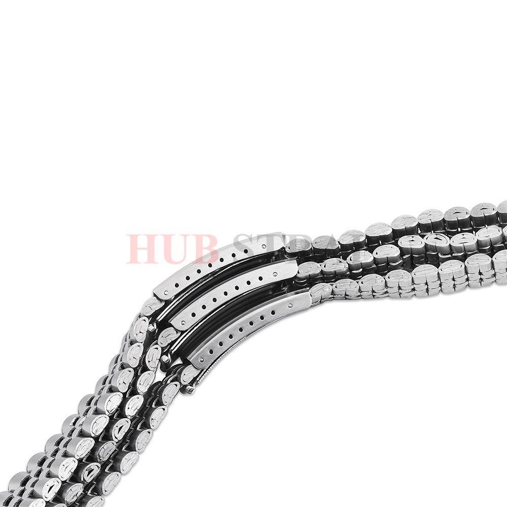 Stainless Steel Watchband 12mm 14mm 16mm 18mm 20mm 22mm for Omega for Seiko Strap Men Adjustable Folding Buckle Watch Accessory