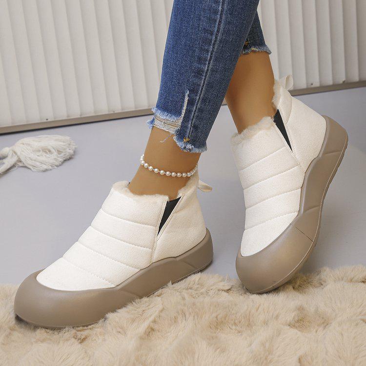 Bottes en Coton Grande Taille 36-47: Semelle souple, Imperméable, Prêt pour la neige