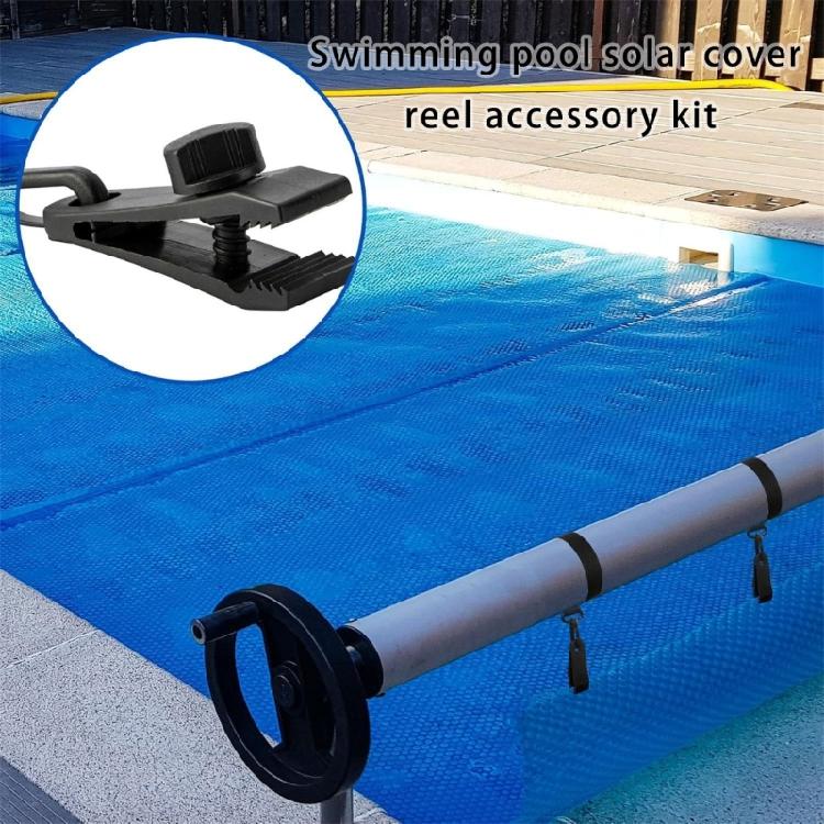 18/24Pcs Upgraded Pool Solar Cover Reel Straps Pool Cover Reel Attachment Straps Pool Reel Straps Accessories