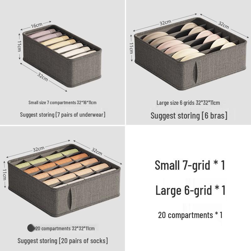 Tianshan Hemp Underwear Storage Box - Multifunctional Drawer Compartment for Bedroom and Dorm Wardrobe