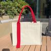 Canvas Bag, Ribbon Style, Canvas Bag, Hand-held Tote Bag