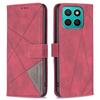 BINFEN COLOR For Honor X8c 4G Phone Cases Wallet Stand Geometry Imprinted Leather Cover