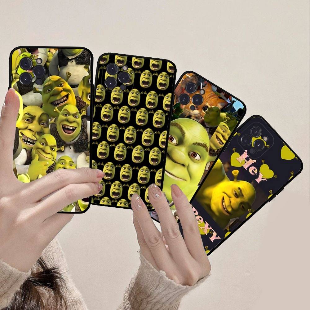 Cartoon S-Shreks Phone Case For IPhone 17 16 15 Plus X 14 11 12 13 Mini Pro Max Mobile Case