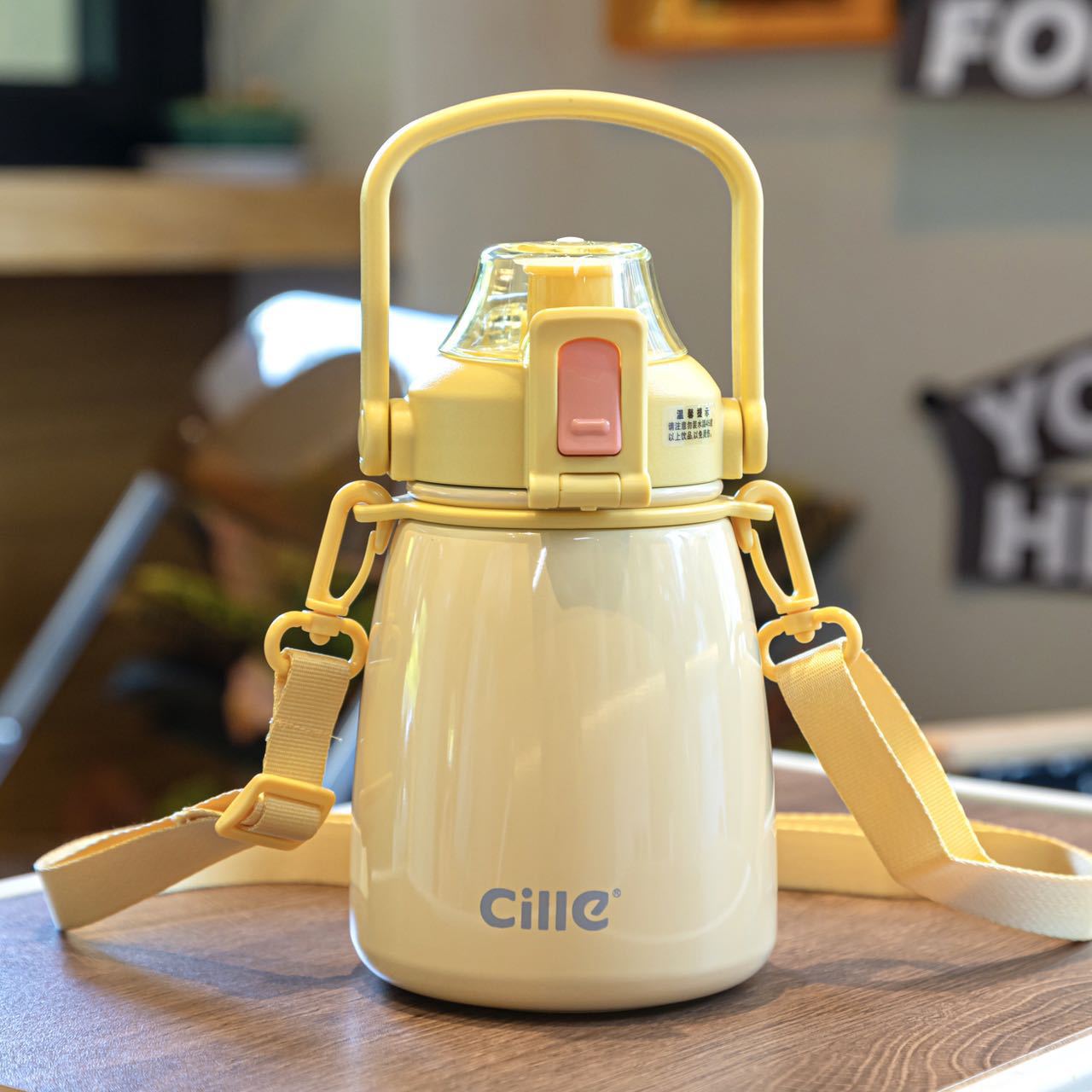 

880ML Kids Stainless Steel Thermos Bottle with Straps 316 Insulated Vacuum Flask Large Capacity Water Bottle for Girls Belly Des 880ml