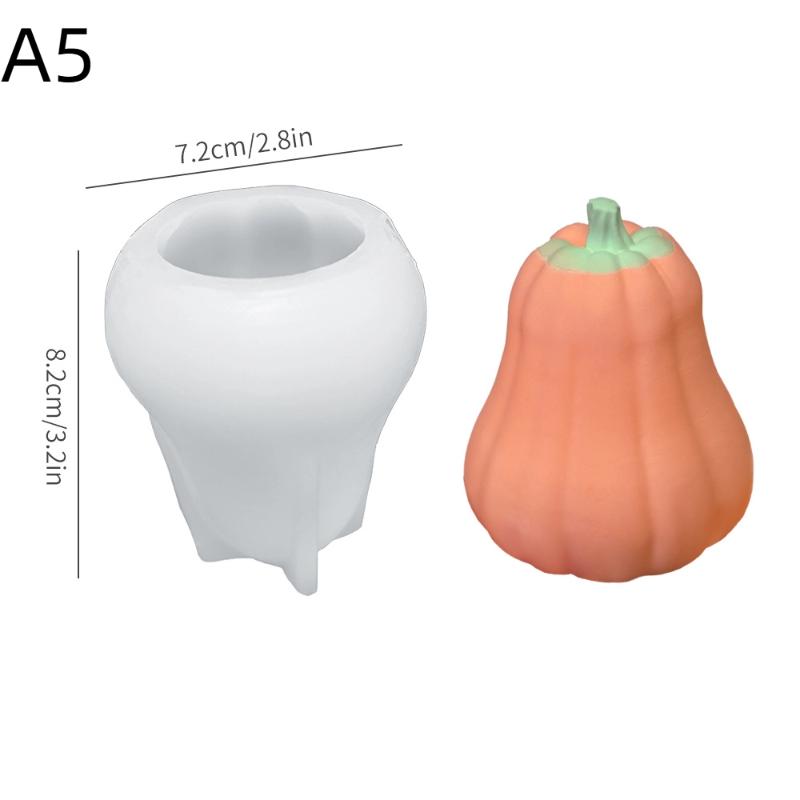 Halloween Pumpkin Silicone Mold Diy Aromatherapy Candles Drip Resin Plaster Ornaments Mould Handmade Soap Candle Making
