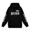 Trendy Kids' Letter Print Hoodie - 'Little Boss' Spring/Autumn Casual Sweatshirt for Boys & Girls