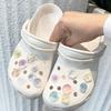 1Set DIY Colorful Powder Shoe Charms Set Fashion Crystal Pearl Flower Shoe Decorations Detachable Shoes Accessories