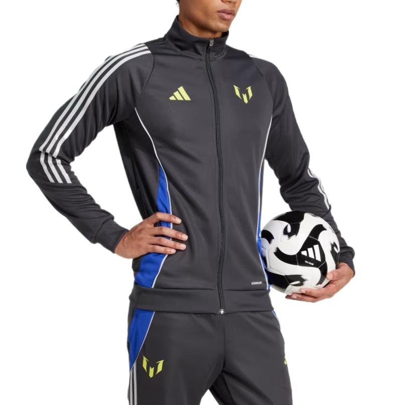 Adidas Messi Breathable Comfortable Soft Lightweight Jacket Men Jacket Carbon-Gray JJ2890