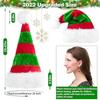 Santa Hat Christmas Red Green Headwear Classic Festive Costume Hats For Adults Men Women Photoshoot Caroling Office Festive