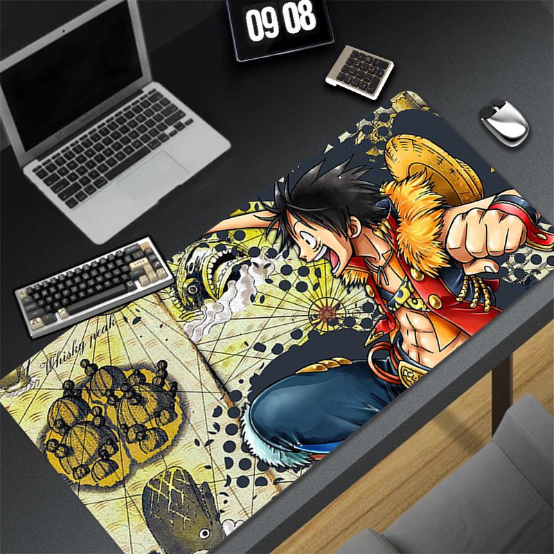 Desk Mat Carpet Desk Accessories Laptop One Piece Gamer Mausepad Mouse Pad Mousepad Office Tables Mouse Mats Anime Keyboard Pad