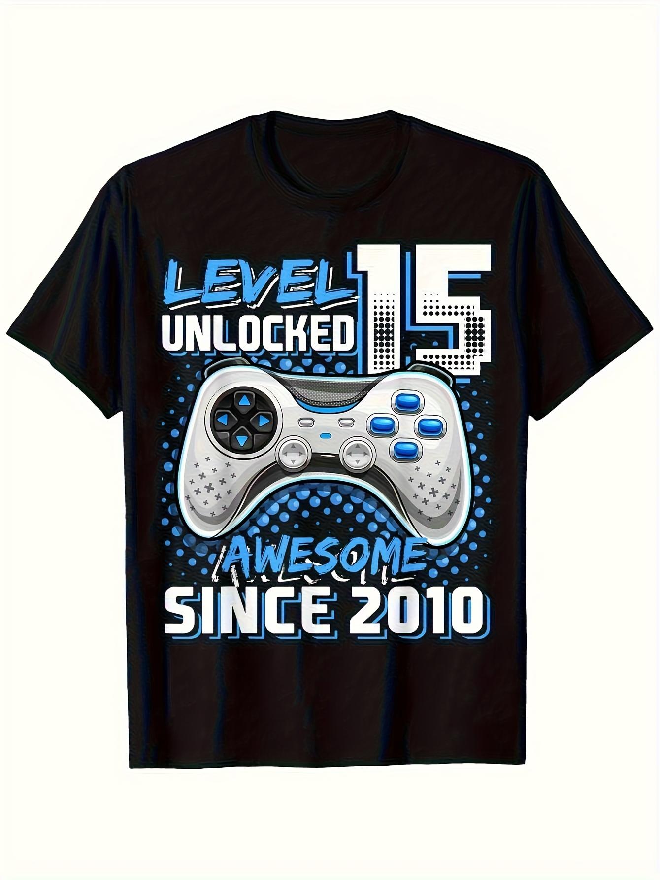 Long Sleeve T-Shirt y2k 15th Birthday Boy Level S