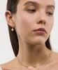 Lisse [925 Silver] Dot Pearl Hoop E