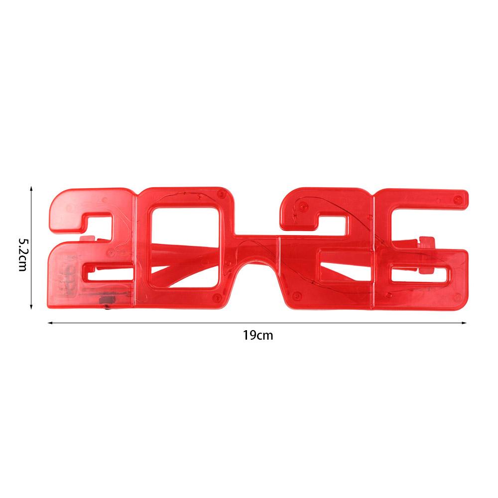 Square Shape 2026New Year Glow Glasses Number New Year Party Glasses  Decorations