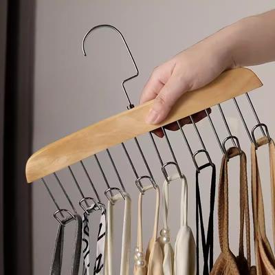 Holz-Sling-Kleiderbügel, multifunktionaler Unterwäsche-Weste-Haken, Kleiderbügel, multifunktionaler Kleiderbügel