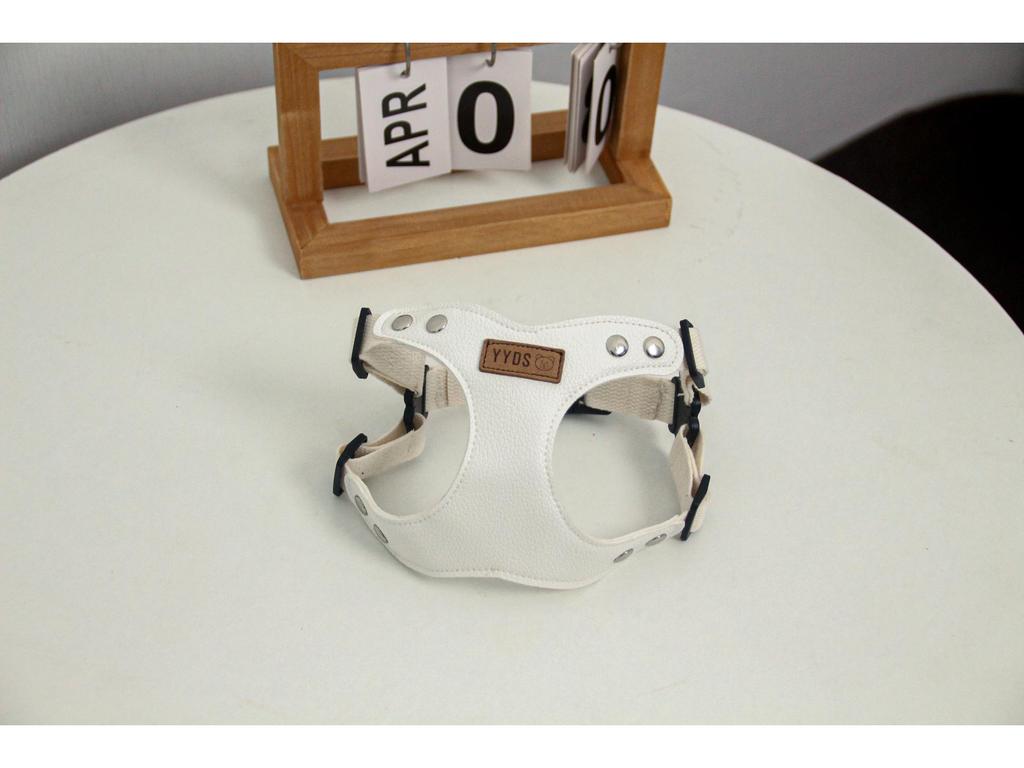 Korean Small Dog PU Leather Harness & Leash for Teddy Bichon
