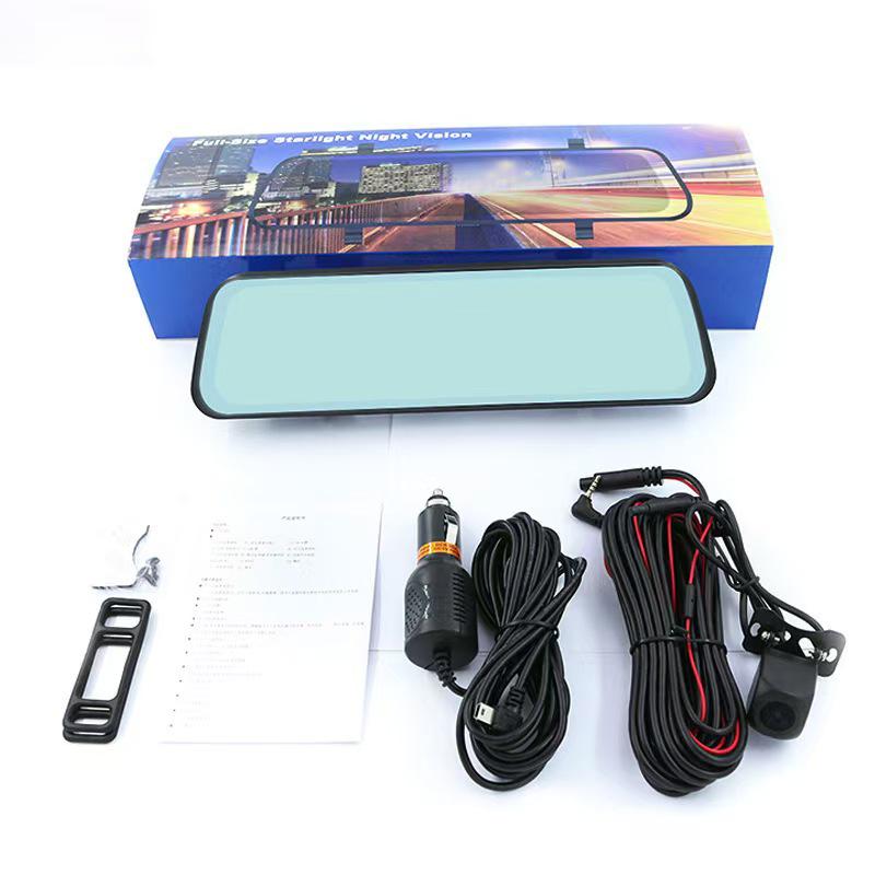 10-Inch HD Rearview Mirror: WiFi Dash Cam with Voice Control & Streaming Backup Camera