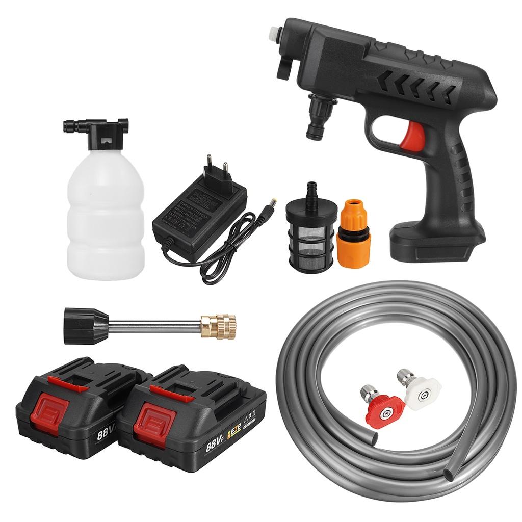 88VF 1300W Spray Water Guns With 16000mAh Battery Car Wash Cleaning Machine For 18V Battery High Pressure Cordless Washer