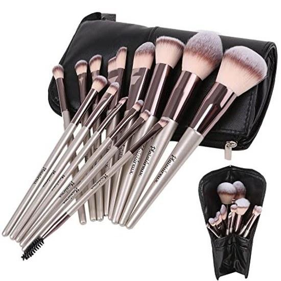 Makeup Brush 14 Pieces Case Set Cosmetic Pouch Foundation Gift Prejour