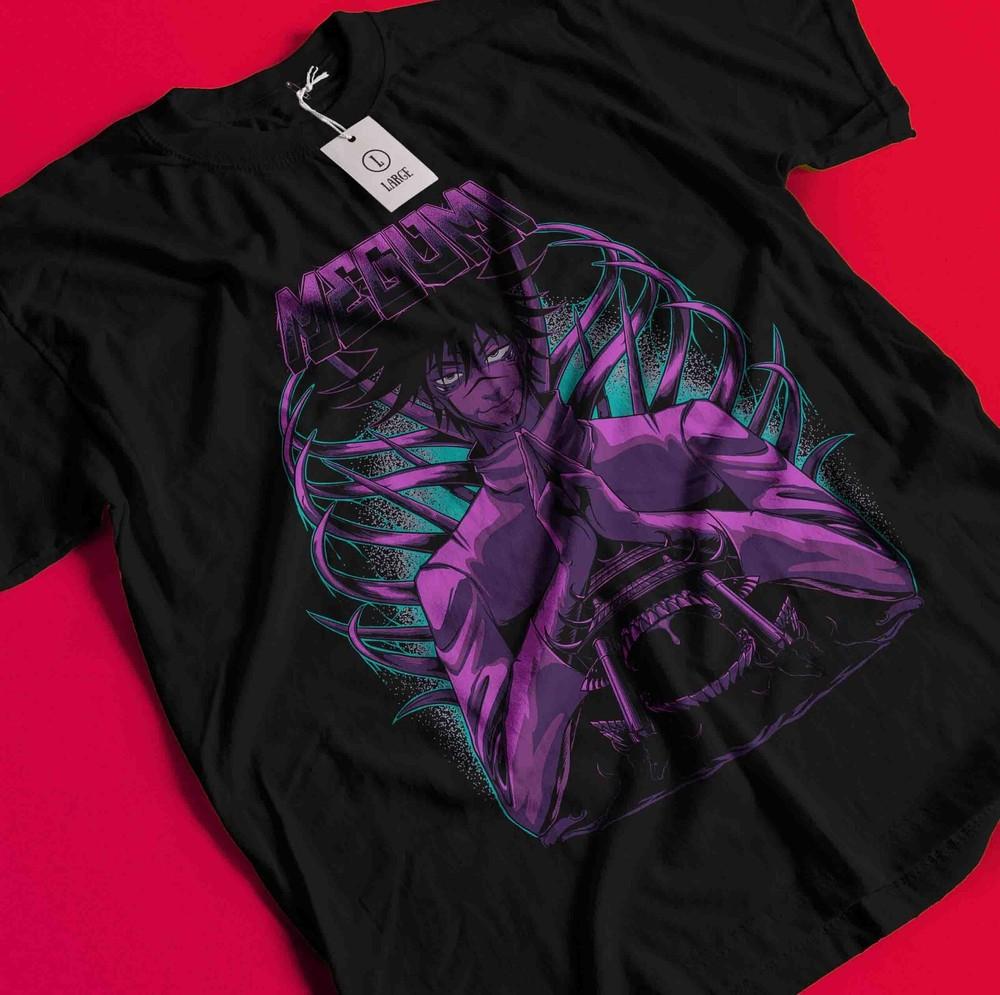 

Megumi Shirt Gojo Satoru T-Shirt Jujutsu Kaisen Tshirt Toji Tee Mahoraga Sukuna AA289 L
