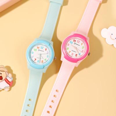 Children's Watch Fashion Sports Quartz Watch Pink Digital Waterproof Boys Girls Kids Teenagers Students Clock Watches