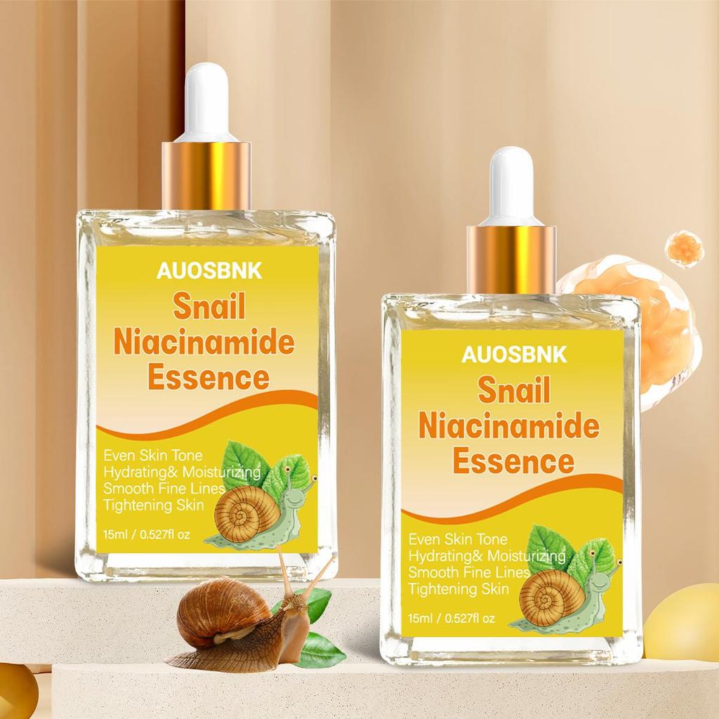 Snail Mucin Niacinamide Serum, Skin Care Repair Face Serum, Anti Wrinkle Hydrating Essence, Pore Tightening, Brightening & Firming