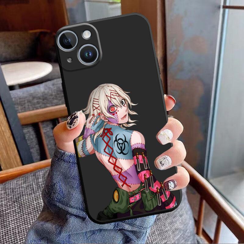 Japanisches Anime Tokyo Ghoul Japan Hülle für iPhone XR XS X 7 8 6S 13 Mini SE 14 Plus 12 11 Pro Max Stoßfeste TPU Weiche Hüllen