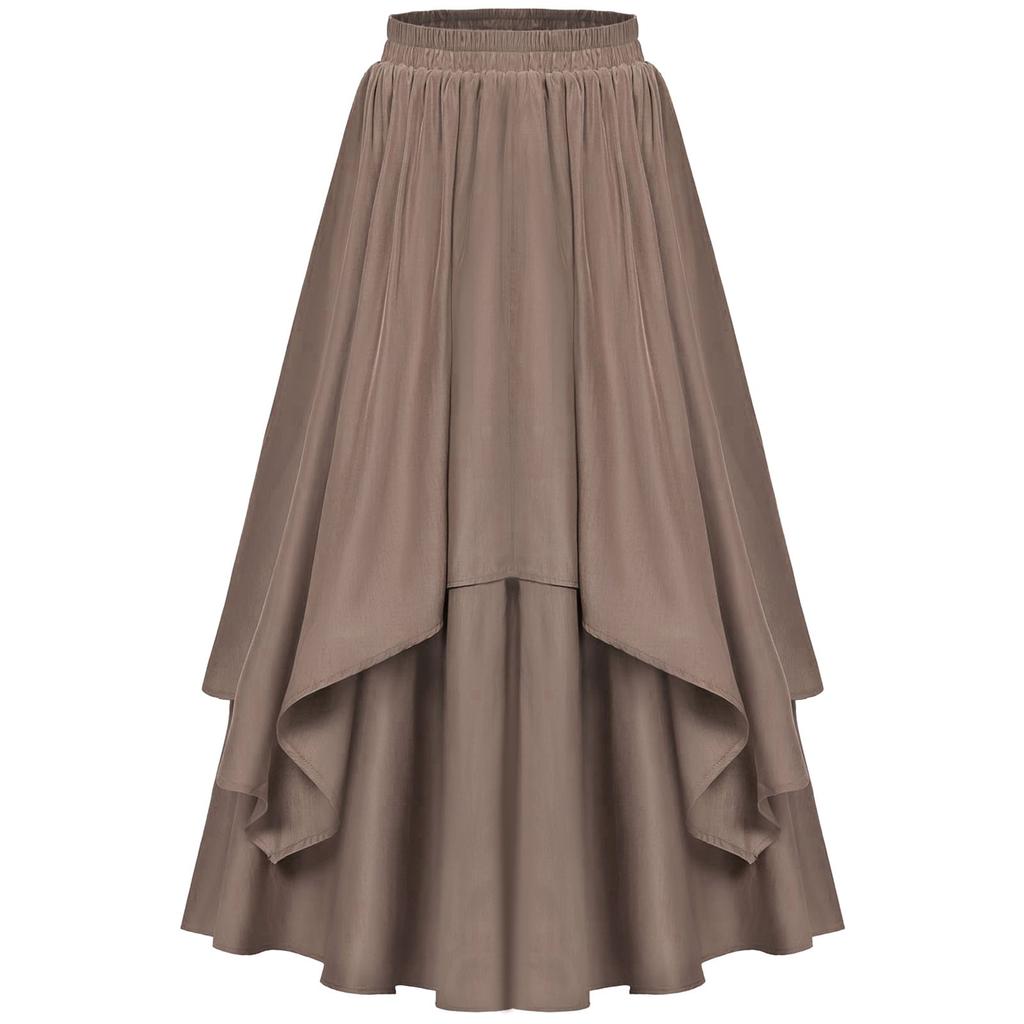 Γυναικεία Casual Court Style Vintage μονόχρωμη ακανόνιστη φούστα