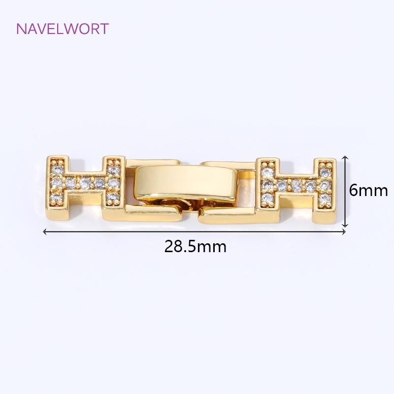 18K Gold Plated Pearl Clasps Fasteners,Brass Jewelry Clasps Connector For Bracelets Making,DIY Jewelry Making Accessories