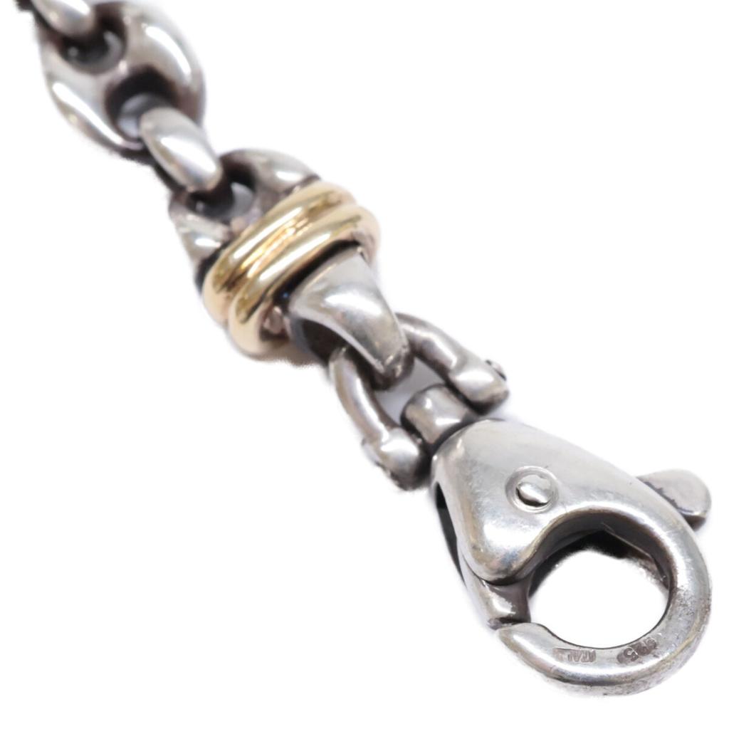 TIFFANY&Co. 925 x K18 Vintage Anchor Chain Necklace Silverx yellow goldUsed