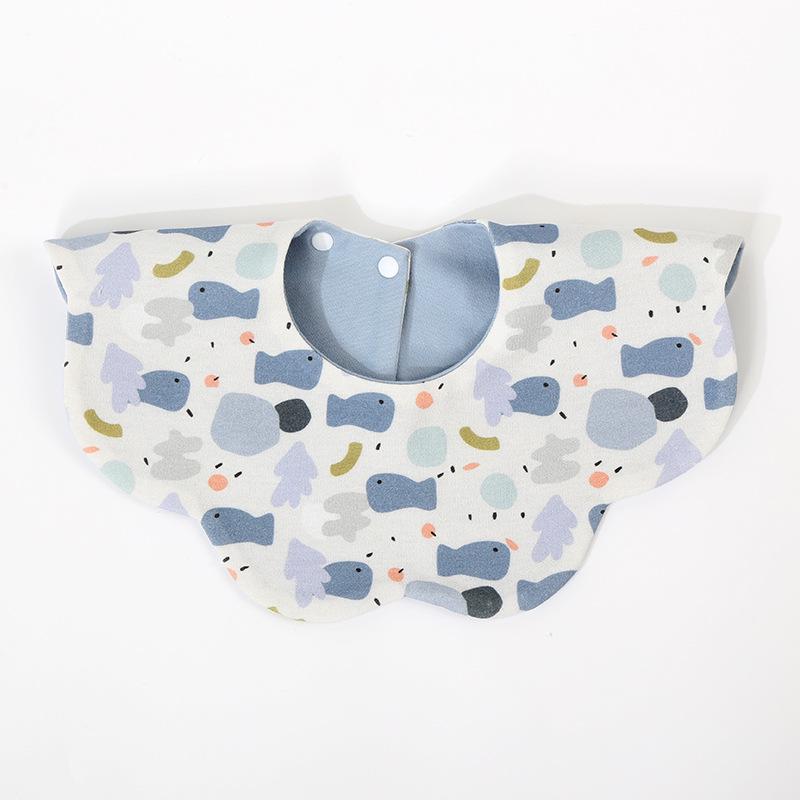 Korean Style Cotton Baby Bib - Double-Sided & Versatile for 0-2 Years