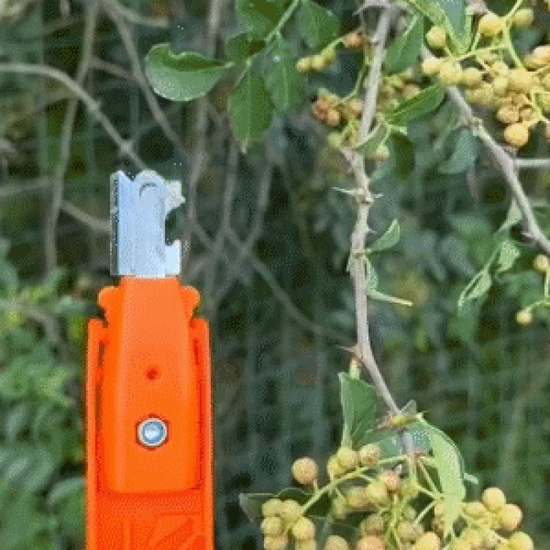Recolector de uvas y pimientos, cuchillos para pulgar, tijeras de podar de jardín fáciles de recoger, tijeras recolectoras multifuncionales