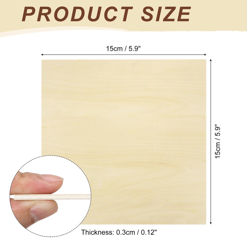 3/5/8/10pcs Basswood Sheet Thin Unfinished Wood Plywood Boards DIY Bass Wood Sheets Painting Crafts Laser Cutting Engraving