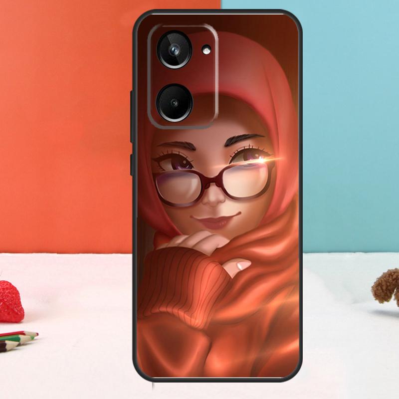 Islamic Hijab Girl Queen For Realme 15 Pro GT6 GT7 10 11 12 13 14 Pro Plus C51 C53 C55 C61 C63 C65 C67 C75 C71 Case